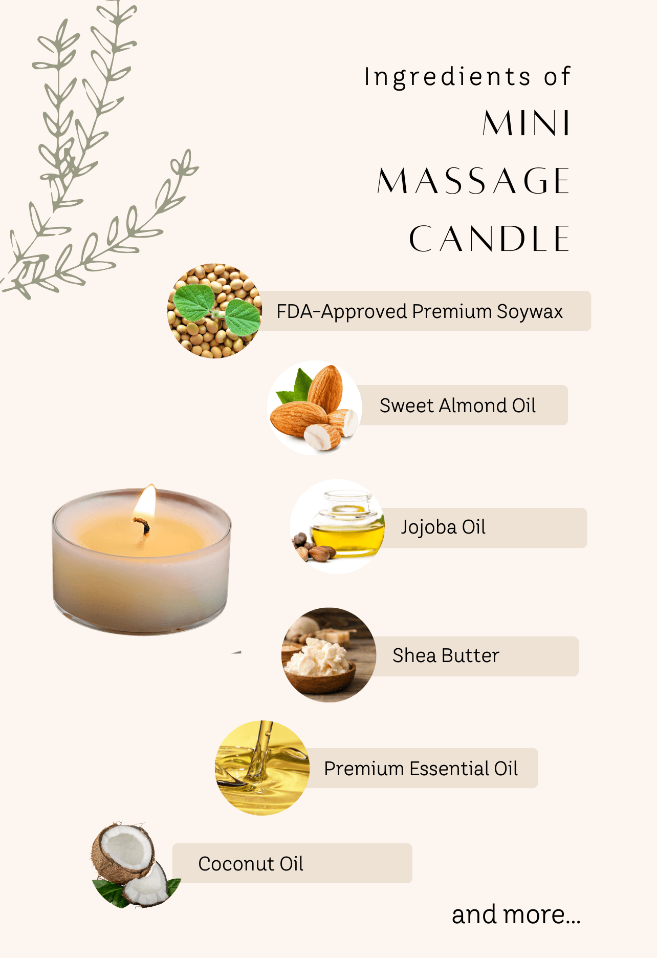 Mini Round - Shaped Massage Candle Combo – 0.5 oz X 100 Pieces (2 Scents Available) - Luke | The Nail Guy