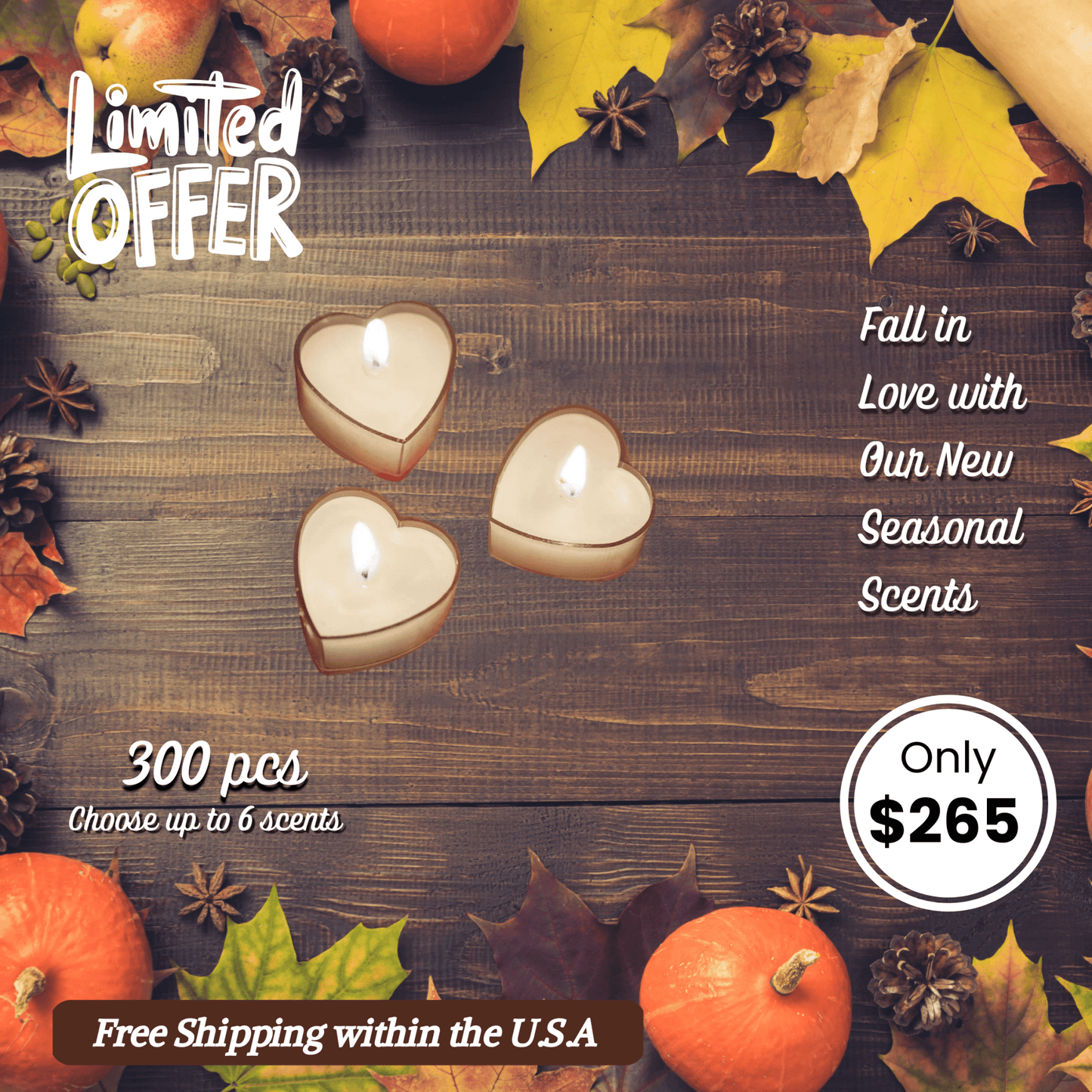 Exclusive Discount Combo – 300 (Round, Heart or Mixed) Massage Candles - Luke | The Nail Guy