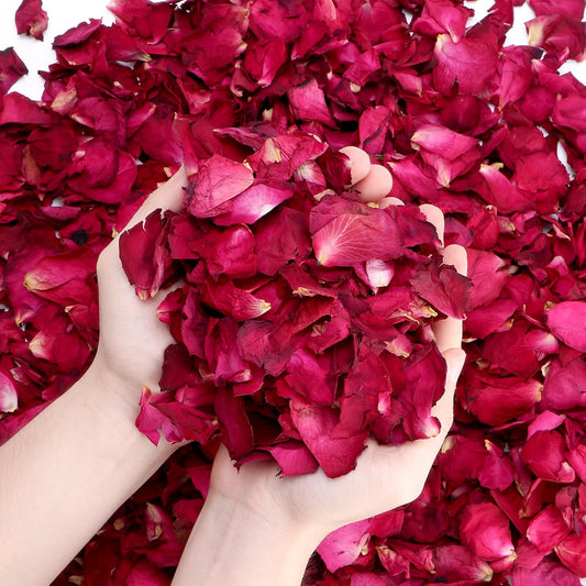 Organic Dried Rose Petals – For Soaking, Spa Decor & Gift Use