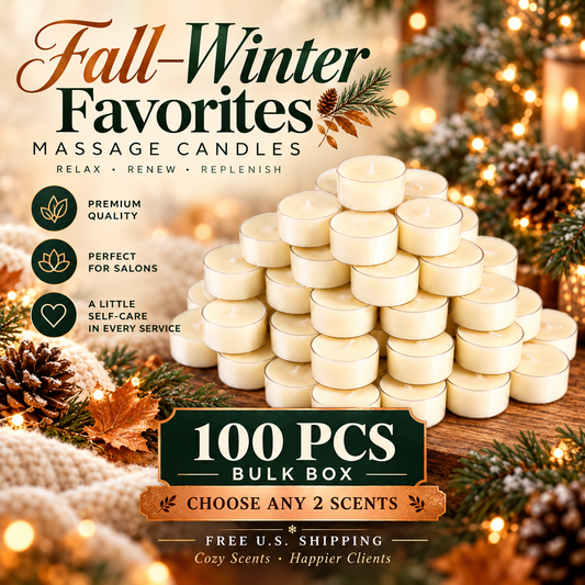 Round Mini Massage Candles-Combo 100 Pcs