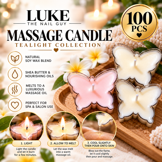 Butterfly Massage Candle Tealights | Soy Wax, Shea Butter & Nourishing Oils | Spa & Nail Salon
