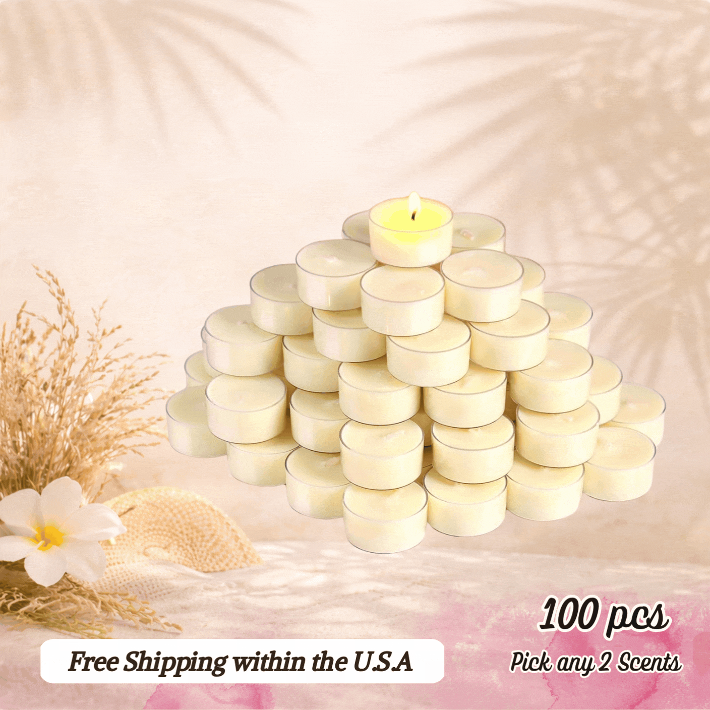 Round Mini Massage Candles-Combo 100 Pcs