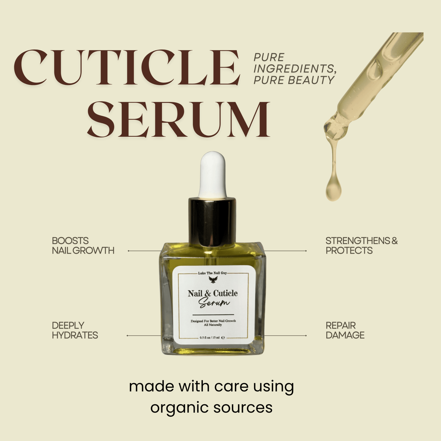 Organic Cuticle & Nail Serum – Nourish, Strengthen & Growing - Best Selling!!! - Luke | The Nail Guy